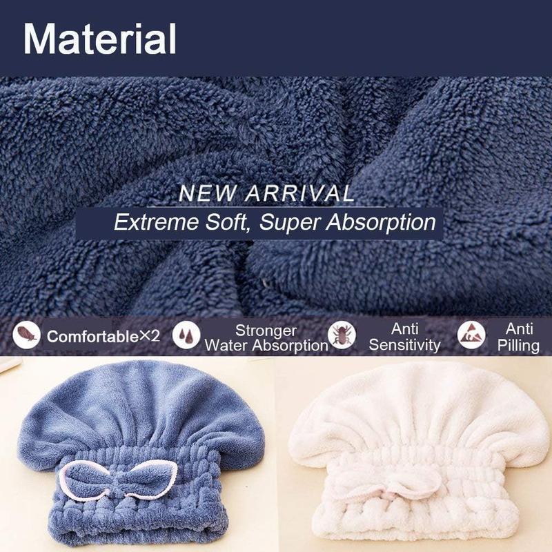 3PC Microfiber Hair Towel Caps, Extrame Soft & Ultra Absorbent, Fast Drying Hair Drying Caps Towel Turban Wrap for Wet Hair Women Light Shiny SpringStatements