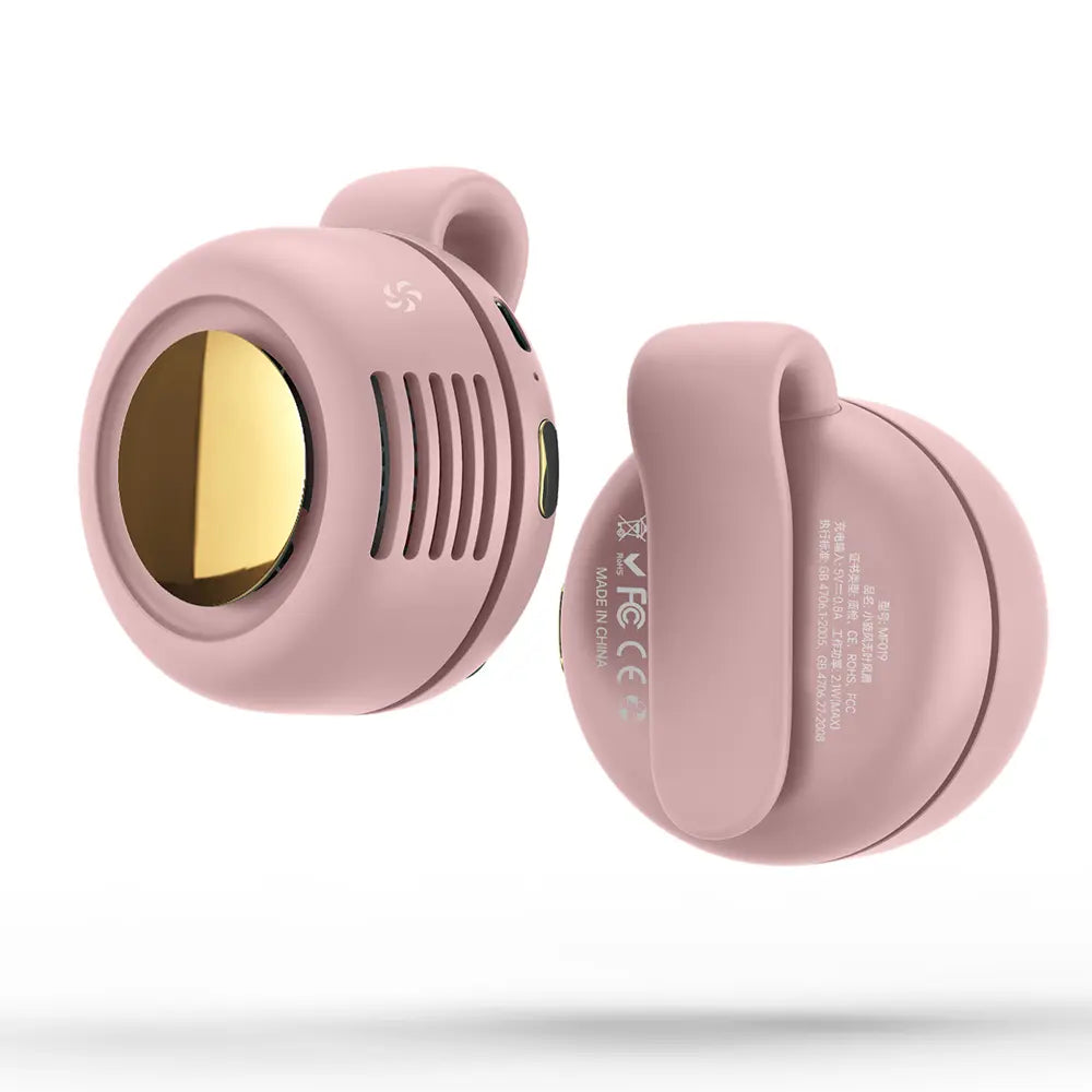 Portable Silent Low Noise Cooling Mini Bladeless Electric Personal Fan, Adjustable 3-speed Suspended Collar & Waist Fans, Rechargeable Rotating Body Fan, Rechargeable Wearable Fan, Suitable for Outdoor & Travel & Office, Travel Accessories #GLOBAL PICKS