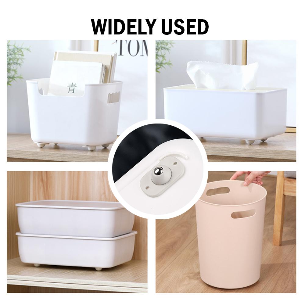 8 ruedas giratorias pequeñas autoadhesivas, rotación de 360 grados, duraderas, de gran carga y bajo nivel de ruido