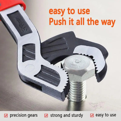 Llave de autoajuste multifuncional, llave flexible para tuberías multimodelo de 6, 8, 10, 12 pulgadas, de apertura rápida para tuberías de agua caliente, juego de llaves para tuberías